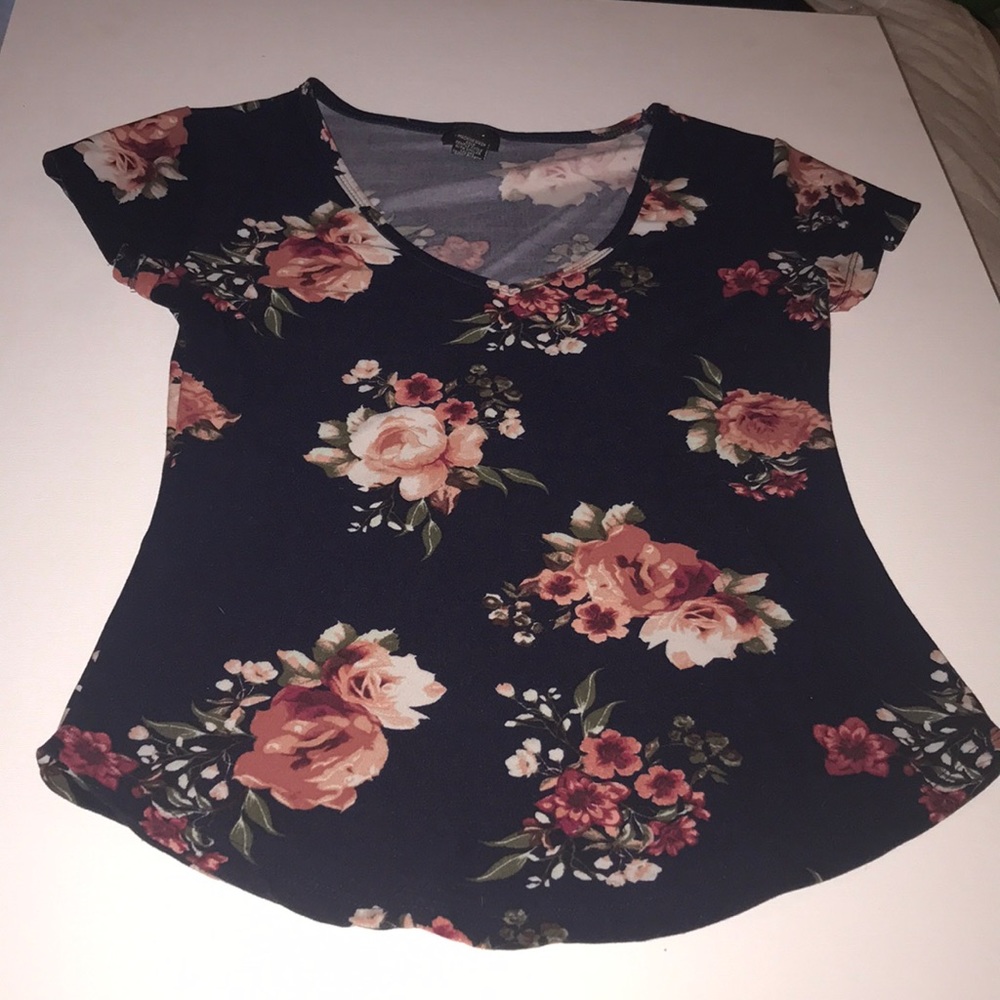 Rue 21 Navy Blue Flower shirt!